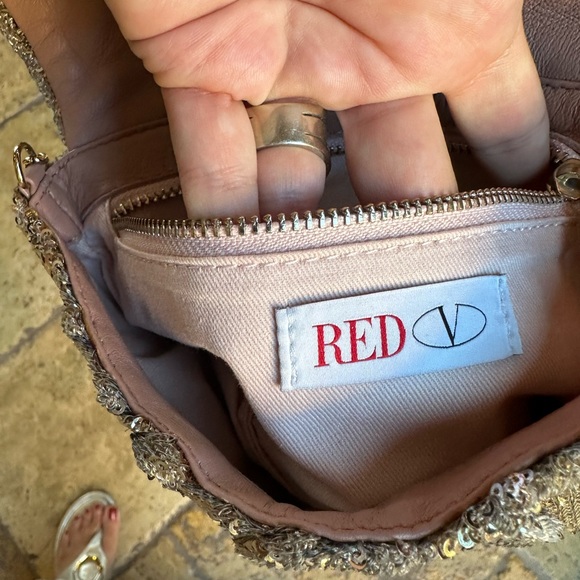 Beautiful Red Valentino Sequin Crossbody/ Clutch - Picture 7 of 7